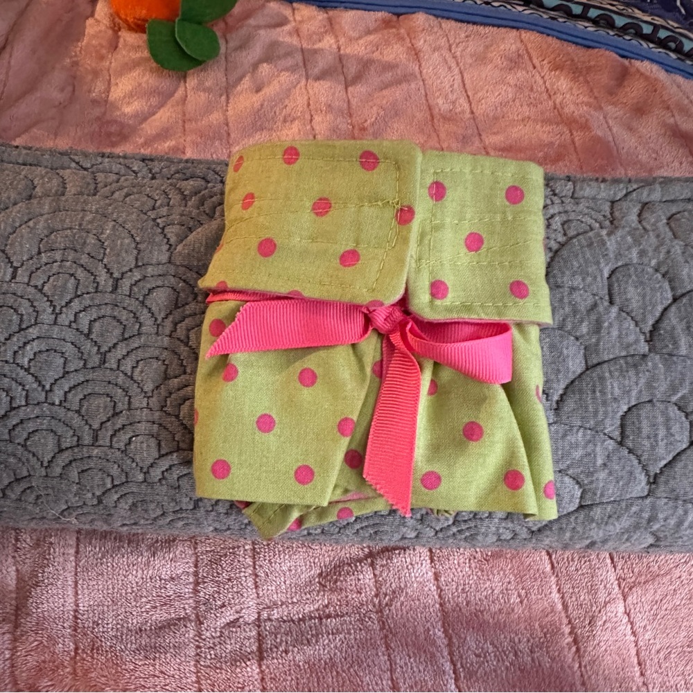 Polka Dot Dog Heat Diaper Skirt w/ Bow – Velcro Wrap, Reusable XS/S
